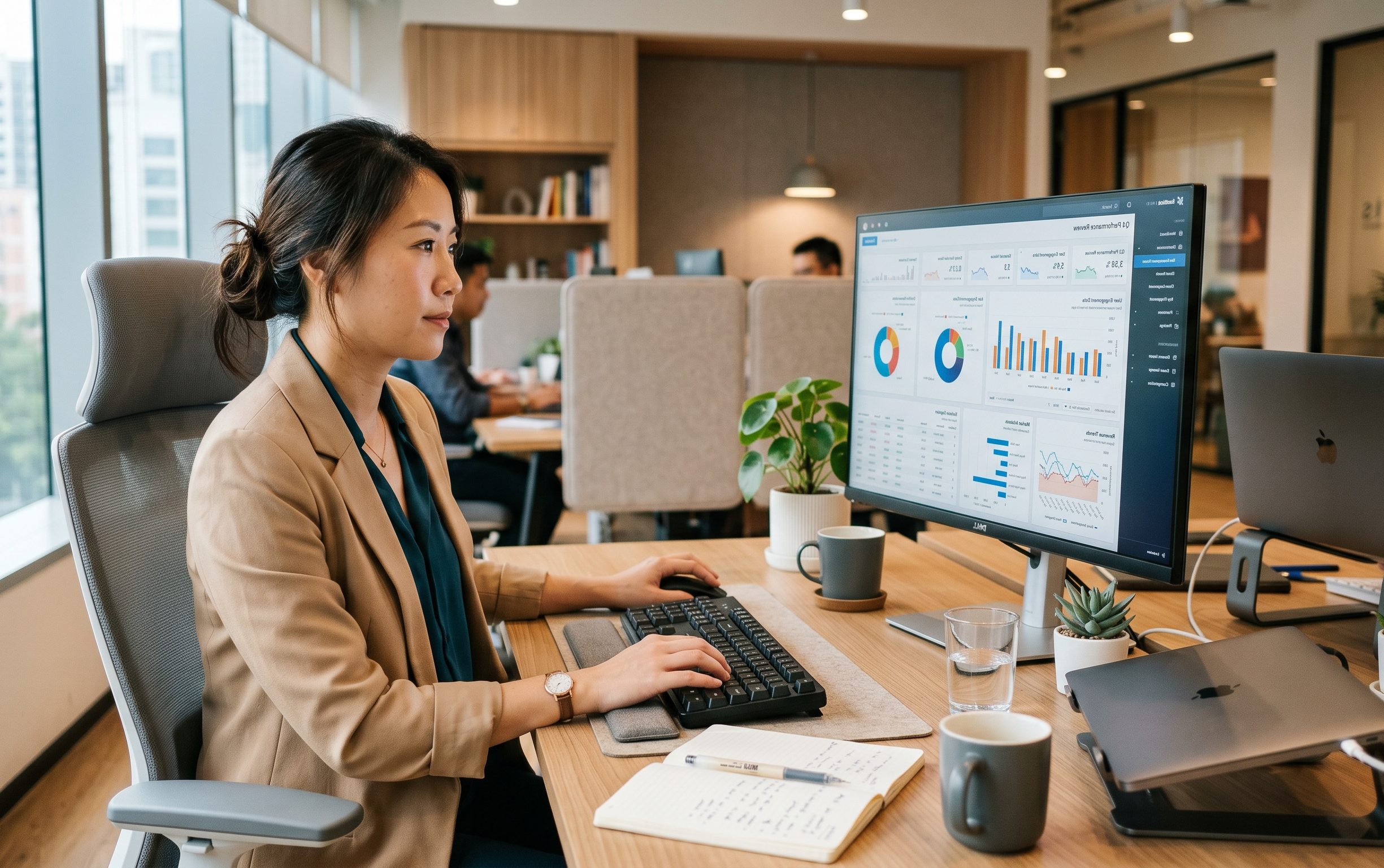 Professional analyst working on data dashboards with a Philippines-based analytics team from USource